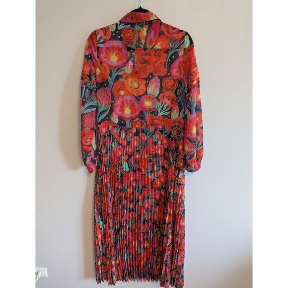 NWT Farm Rio x Anthropologie Pleated Drop-Waist Maxi Dress XS - Picture 7 of 7